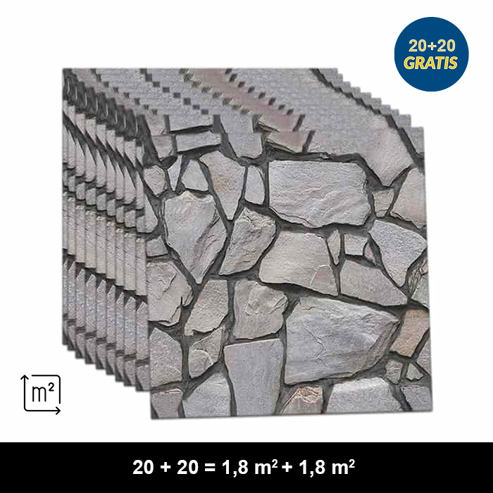 Tapeta 3D w imitacji kamienia