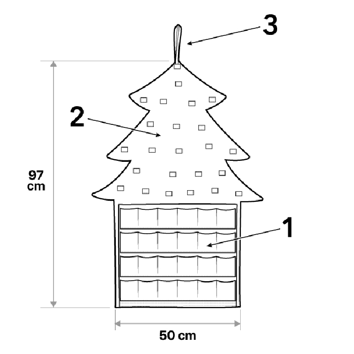 AdventTree, filcowe drzewko bożonarodzeniowe z kalendarzem - Image 2