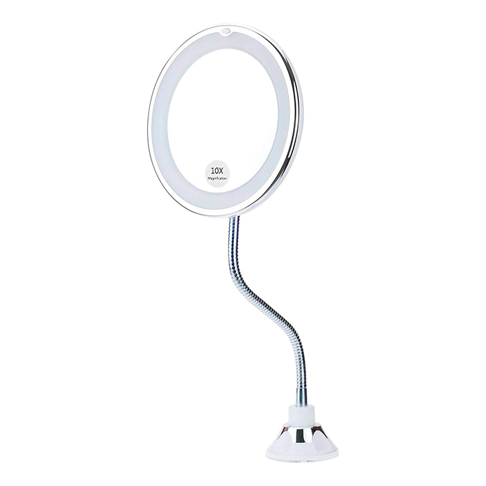 BeautyMirror, lusterko z powiększeniem, potężnym oświetleniem LED i giętkim uchwytem - Image 1