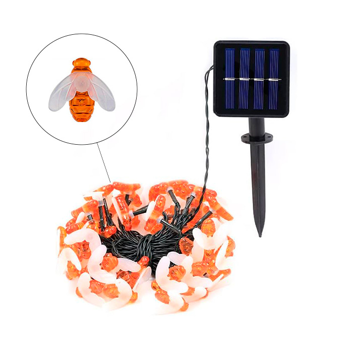 BeeLights, lampa słoneczna z 30 diodami LED w kształcie pszczół - Image 1