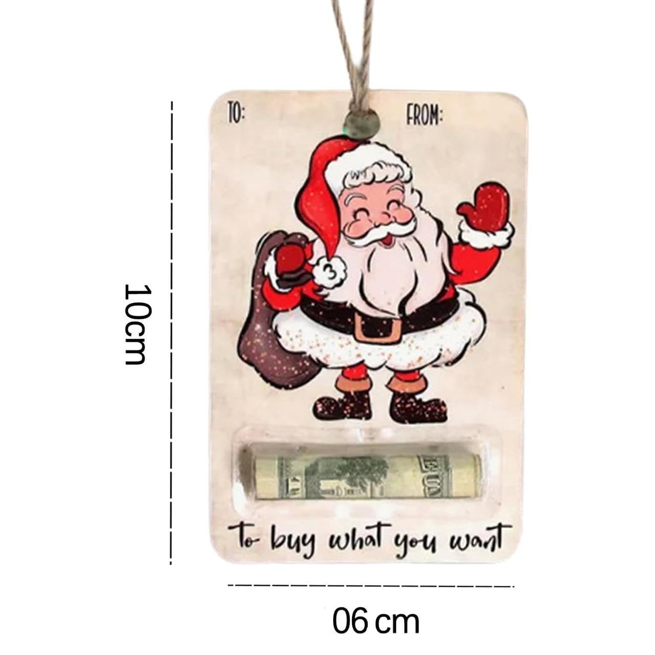 BestGift, kartka świąteczna z kieszonką na pieniądze (3 sztuki) - Image 1