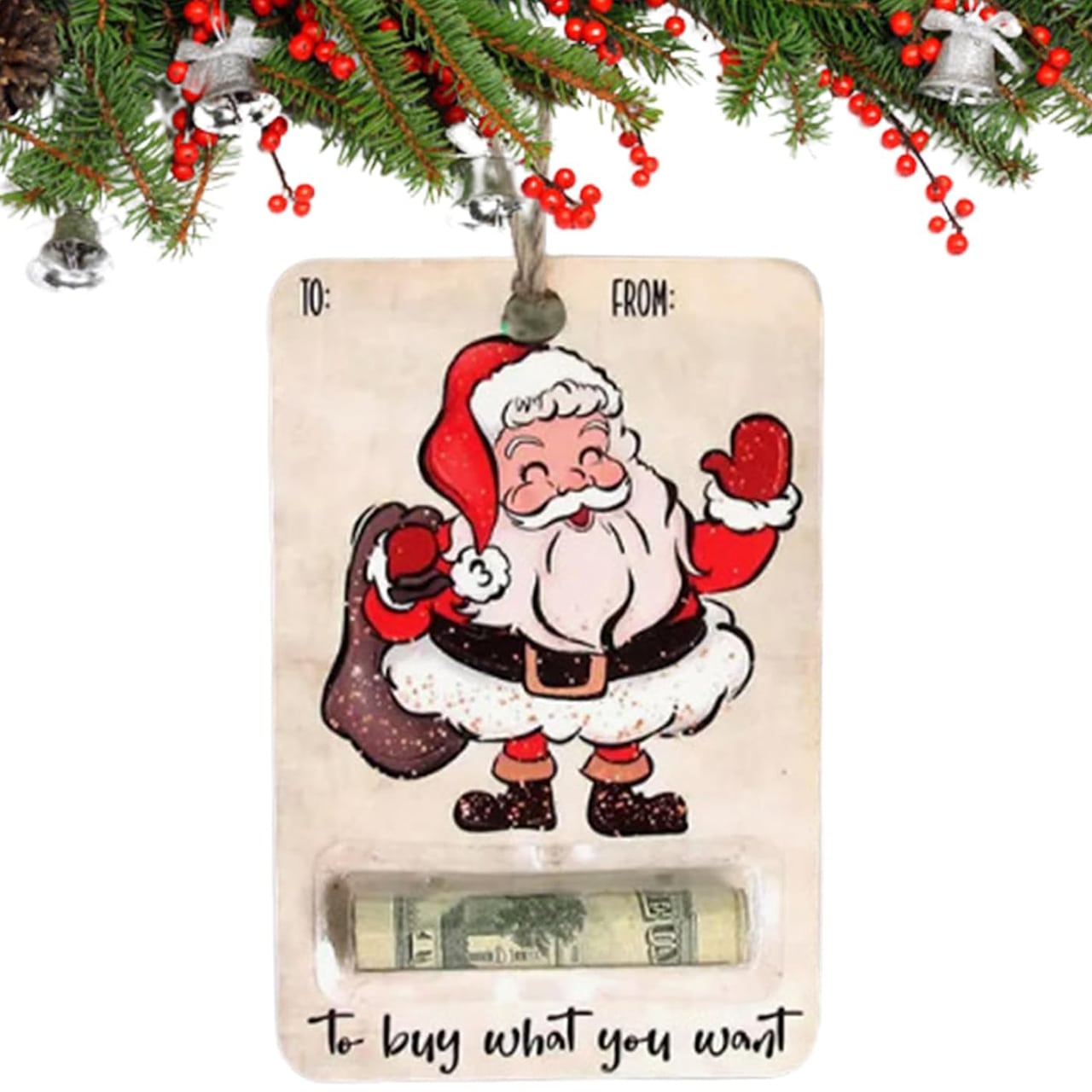 BestGift, kartka świąteczna z kieszonką na pieniądze (3 sztuki) - Image 3