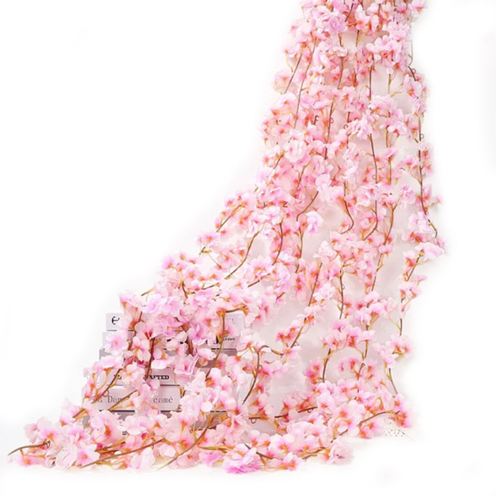 Cherry, sztuczne kwiaty wyglądające jak naturalne kwiaty wiśni (1,8 m) - Image 1