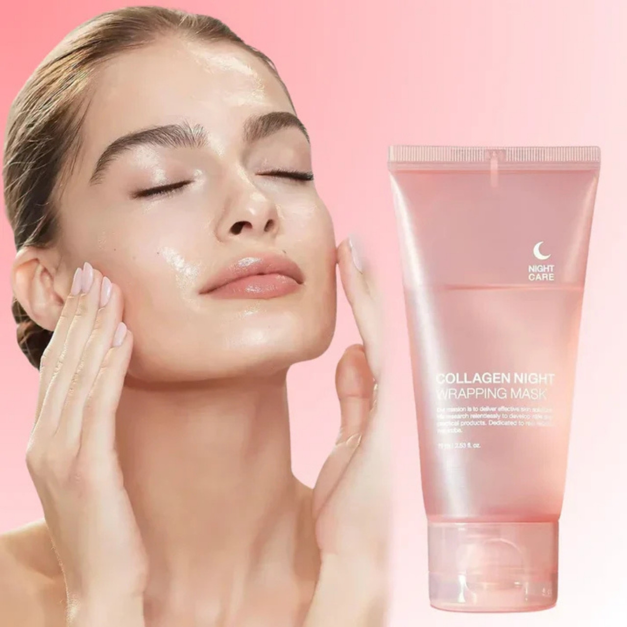 CollagenMask, kolagenowa maska do twarzy na noc typu peel-off (1+1 GRATIS) - Image 8
