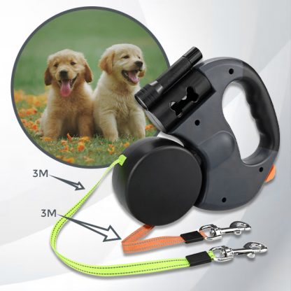 DDR-TST, Podwójna smycz dla psów FlexiPaws - Image 2