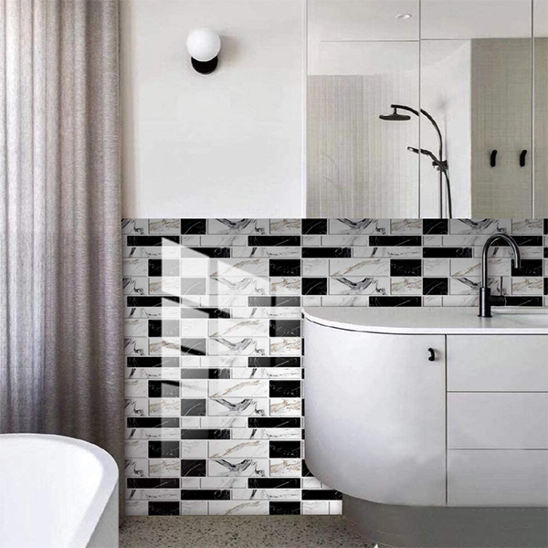 DecorWallpaper, trójwymiarowe naklejki ścienne imitujące kafelki (12 szt.) - Image 3