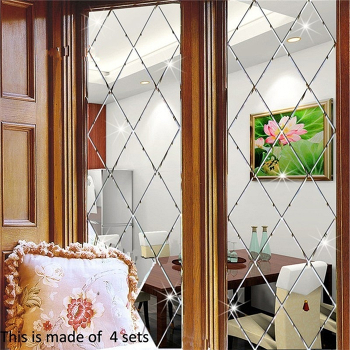 DiamondMirror, diamentowe naklejki lustrzane, które rozświetlą i rozjaśnią każde pomieszczenie (32 szt.) - Image 8