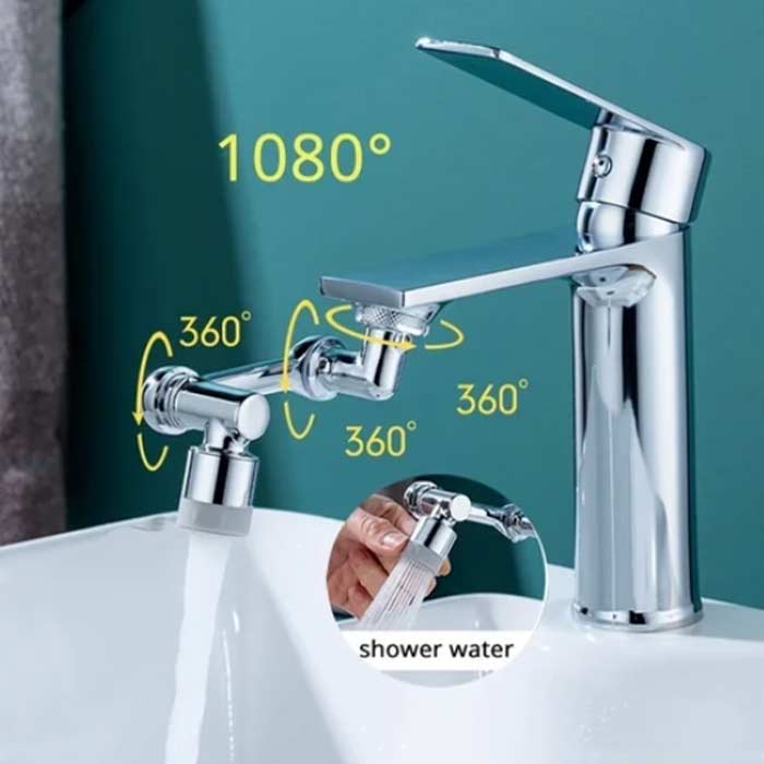 DualFaucet, przystawka do baterii, która może być obracana o 1080° i posiada 2 sposoby odprowadzania wody - Image 8