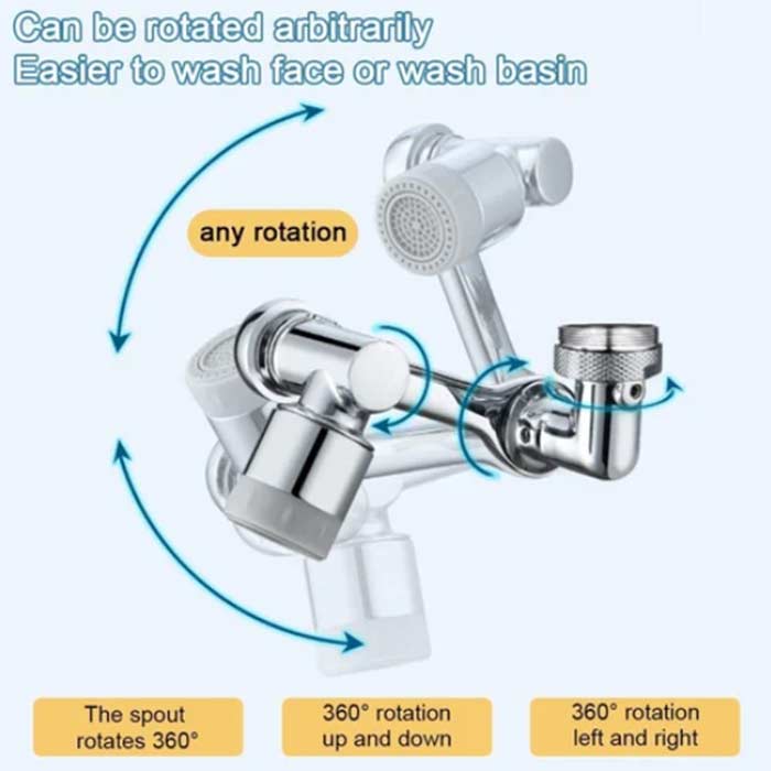 DualFaucet, przystawka do baterii, która może być obracana o 1080° i posiada 2 sposoby odprowadzania wody - Image 9