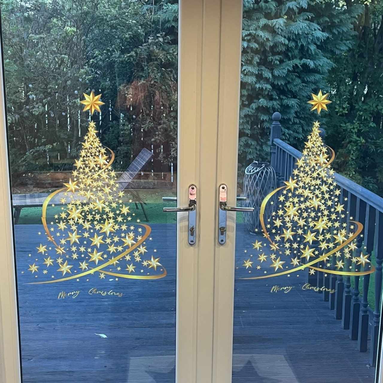 GoldenTree, złote naklejki na okna świąteczne (2 szt.) - Image 2