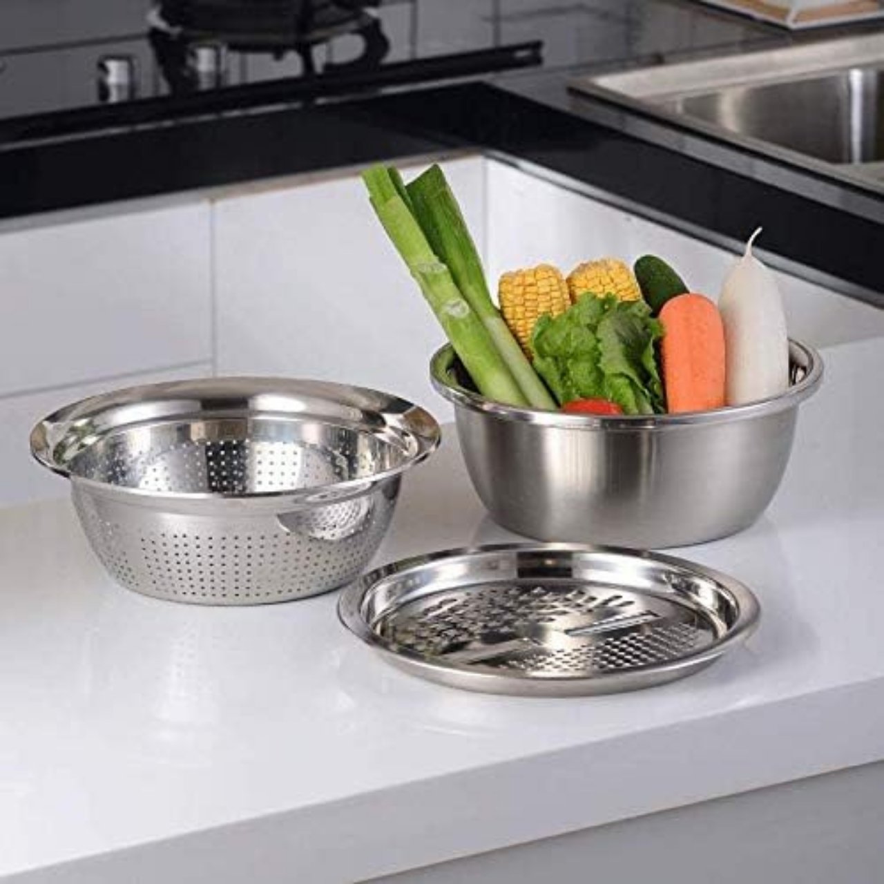 GraterBowl, 8-w-1 wielofunkcyjna skrobaczka kuchenna z miską - Image 1
