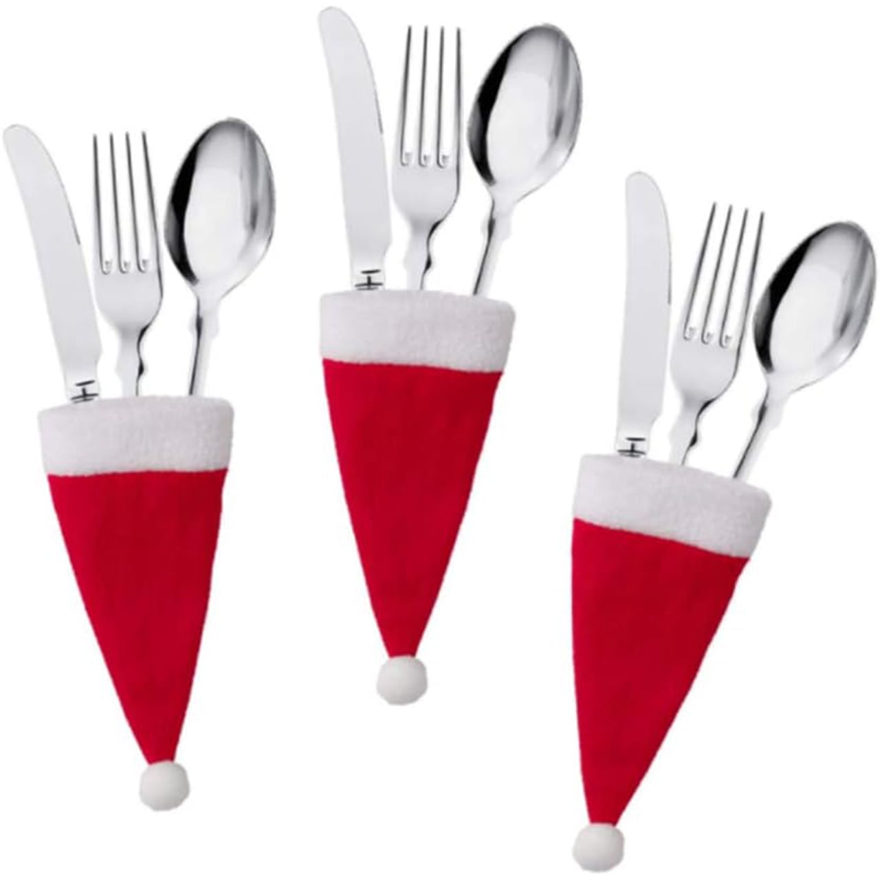 HatBundle, podkładka w kształcie czapki Mikołaja (20 sztuk) i świąteczny pokrowiec na krzesło (4 sztuki) - Image 3