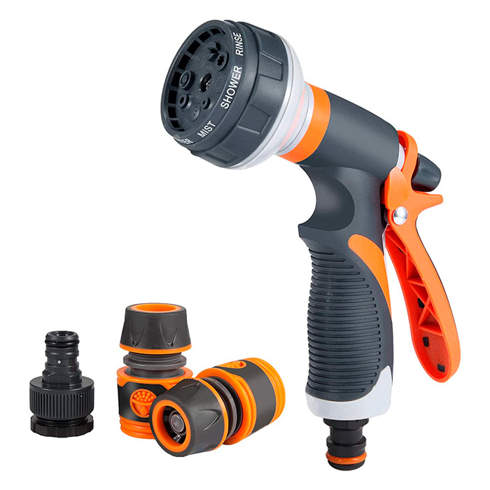 HoseSpray, zestaw z dyszą do węża ogrodowego, złączką do węża i pistoletem do podlewania - Image 1