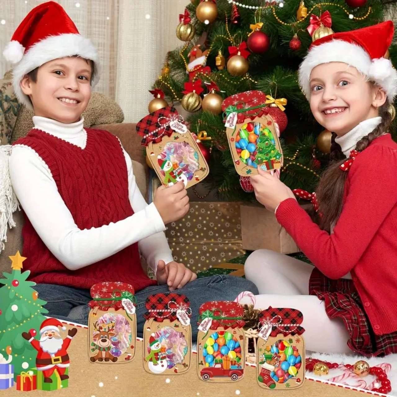 JarGifts, Zestaw Kart Podarunkowych na Boże Narodzenie (48 szt.) - Image 4