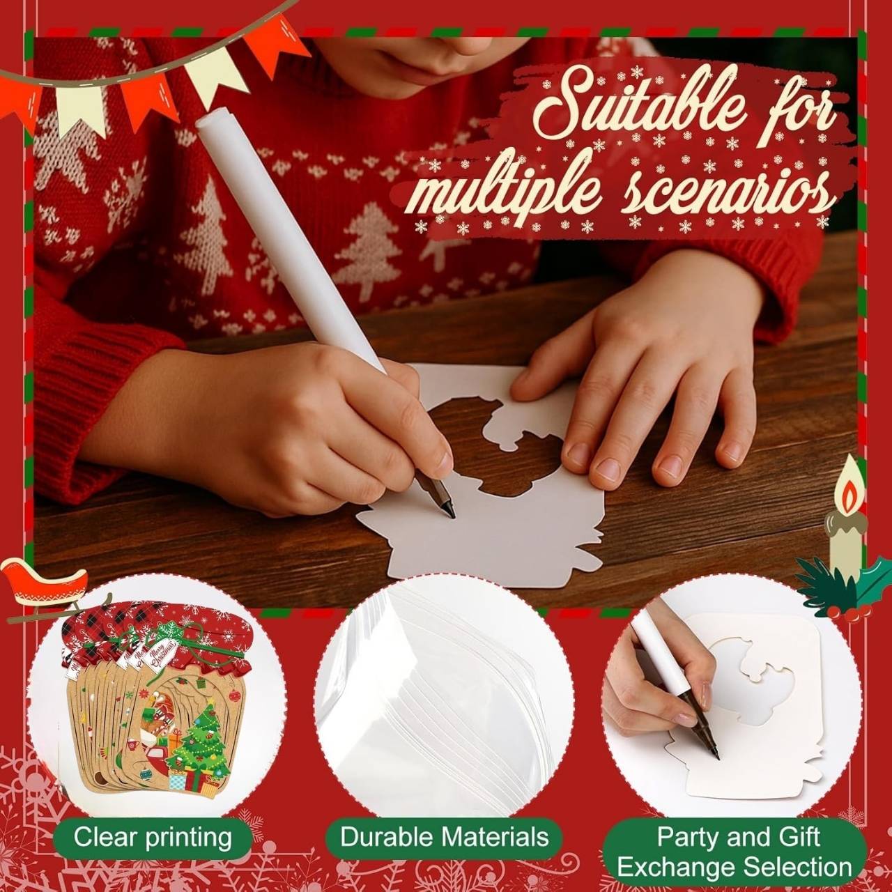 JarGifts, Zestaw Kart Podarunkowych na Boże Narodzenie (48 szt.) - Image 8