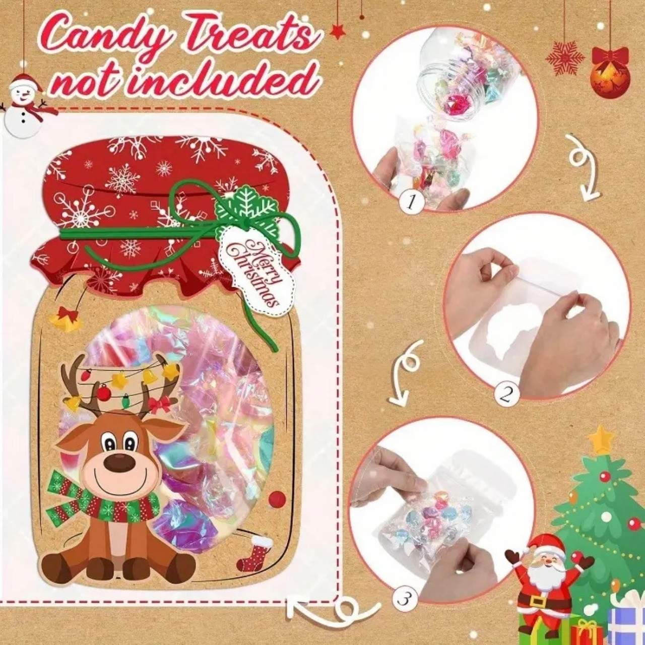 JarGifts, Zestaw Kart Podarunkowych na Boże Narodzenie (48 szt.) - Image 10