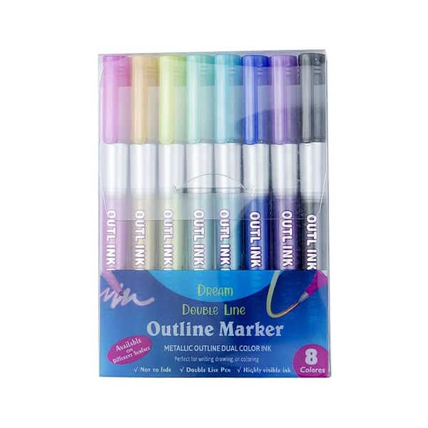MagicMarkers, 8-elementowy zestaw markerów tworzących magiczne kontury - Image 1