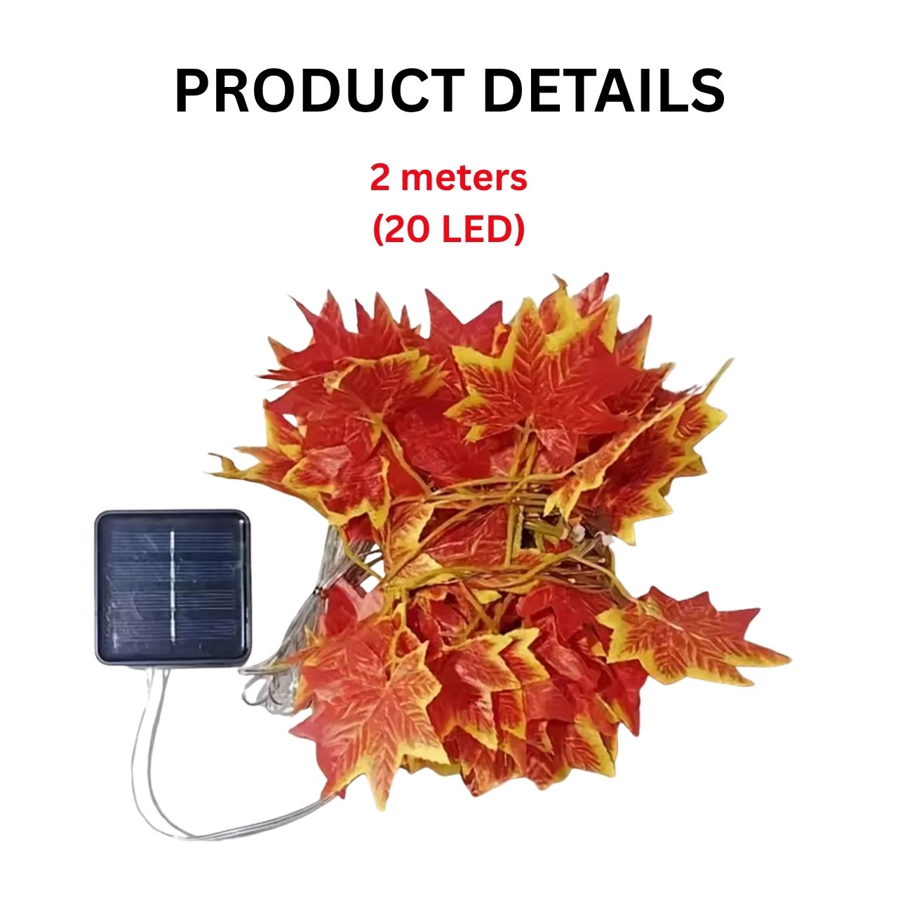 Solarna girlanda LED z jesiennymi liśćmi, MapleLeaf - Image 7