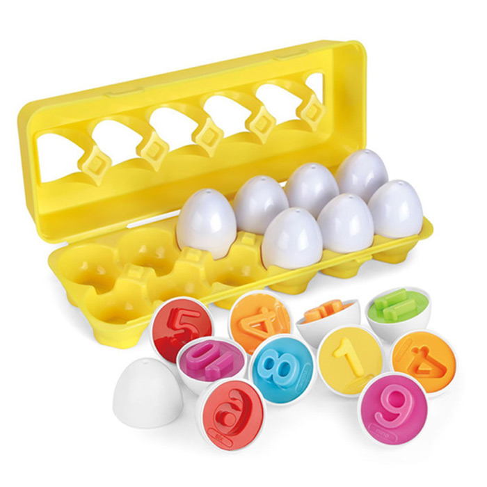 MatchingEggs, zabawka dydaktyczna - zestaw z pudełkiem i 12 jajkami - Image 1