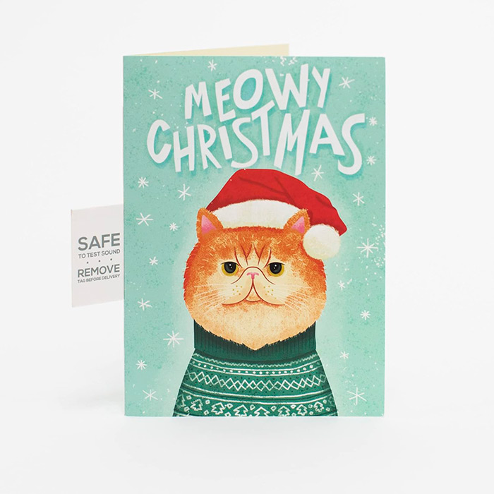 MeowCard, zabawna dźwiękowa kartka świąteczna z kotem - Image 6