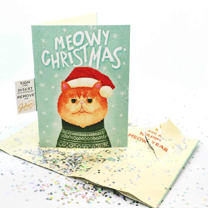 Kartka MeowCard odtwarza miauczenie po otwarciu!