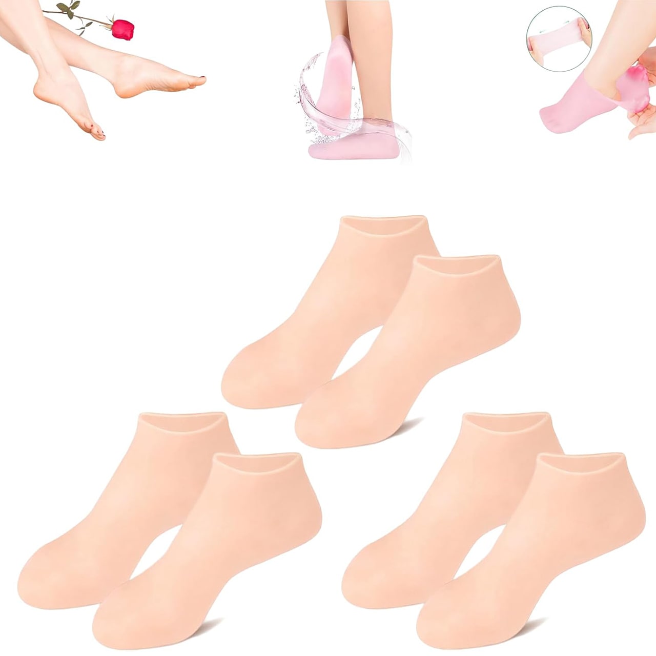 MoistMask, nawilżające skarpetki do pielęgnacji stóp z silikonu (1+1 ZA DARMO ) - Image 10