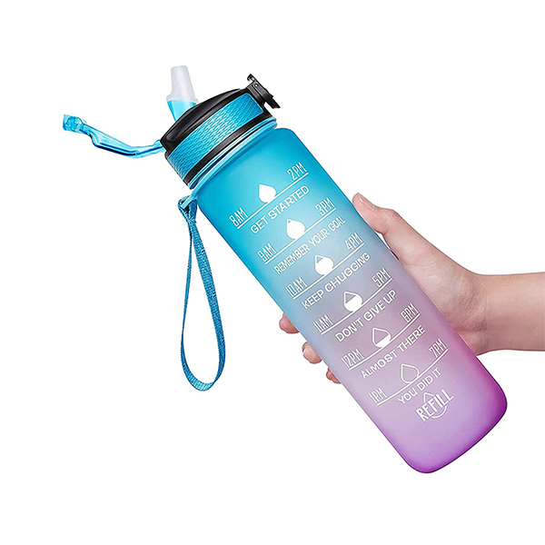 MotivationalBottle, butelka na wodę z motywacyjnymi cytatami i znacznikami czasu (1000 ml) - Image 2