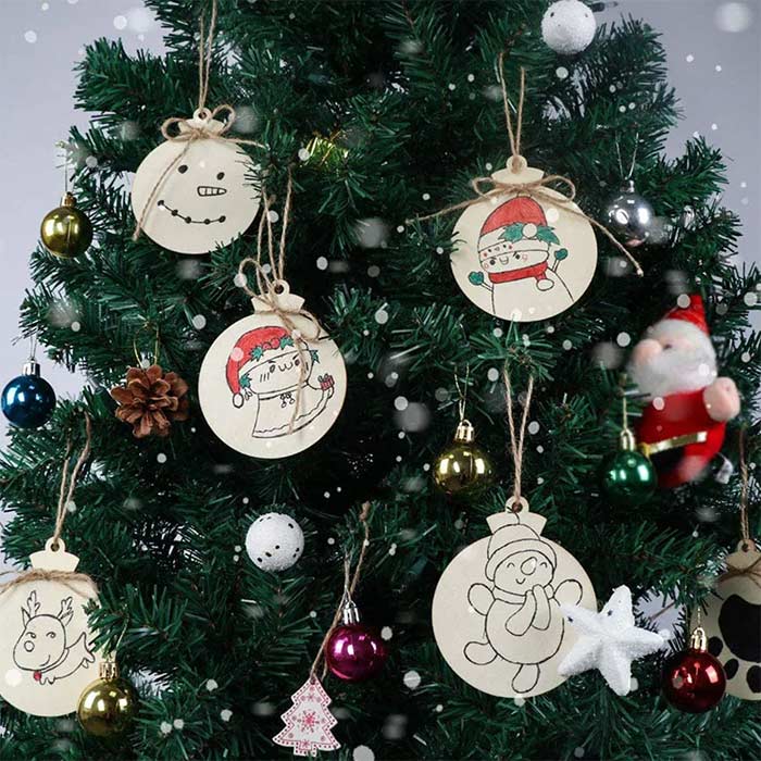 Ornamenty, drewniane ozdoby świąteczne, które samodzielnie tworzysz (30 sztuk) - Image 8
