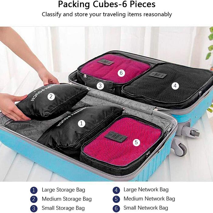 PackingBags, podróżne torby organizacyjne (6 sztuk) - Image 3