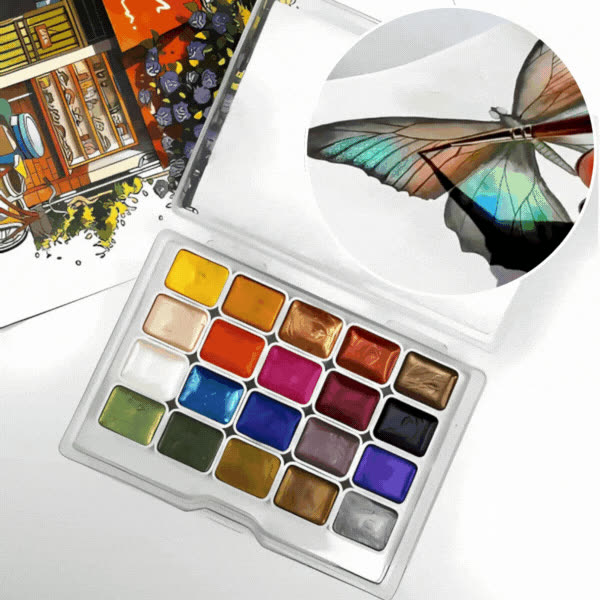 Palette, zestaw 20 błyszczących kolorów - video