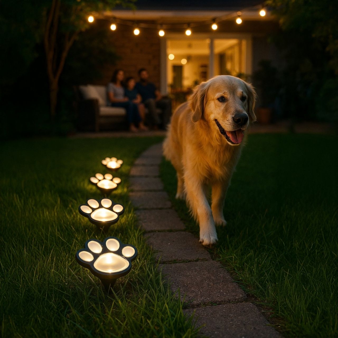 Solarne lampki LED w kształcie łapek, Paws - Image 10