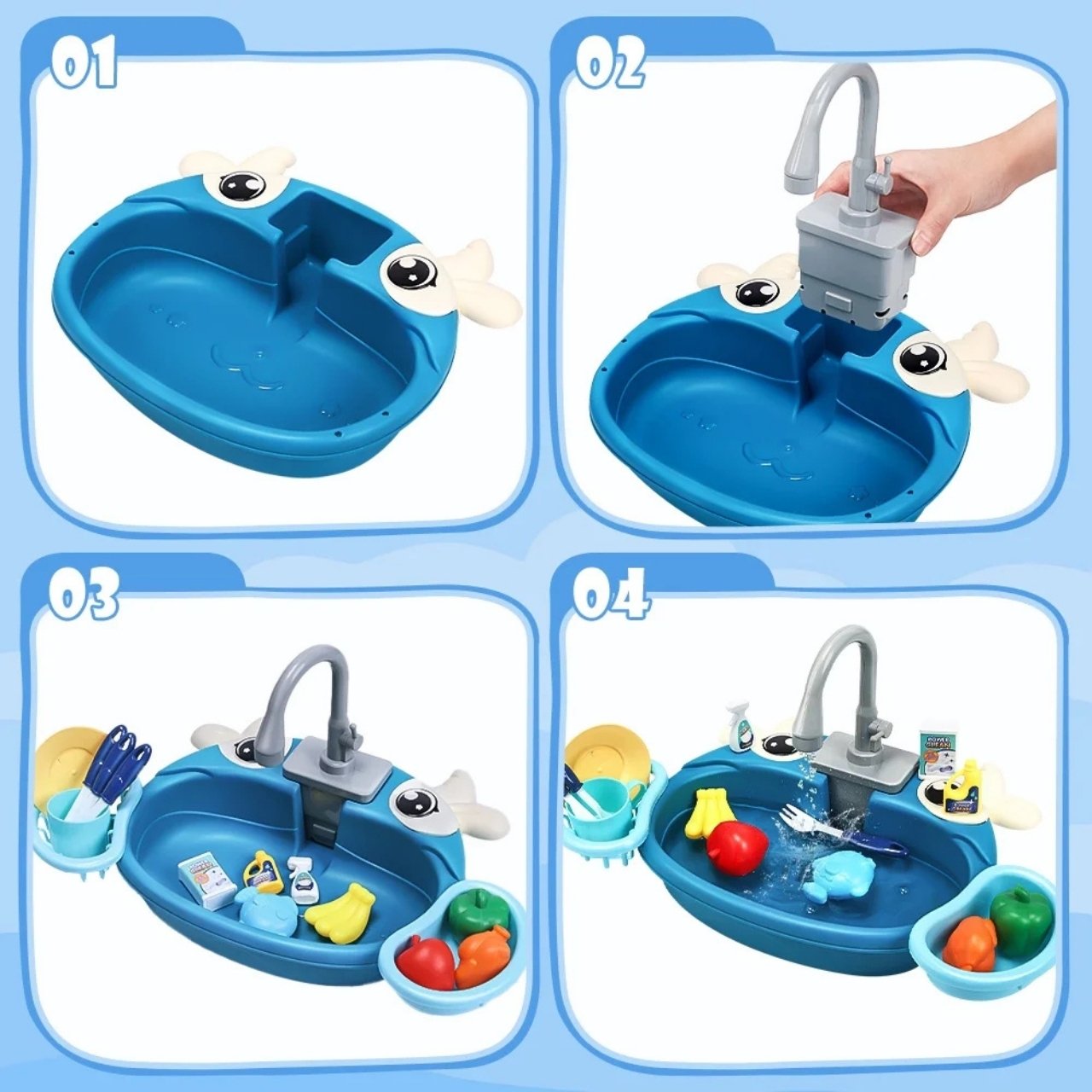 PlaySink, dziecięcy zestaw kuchenny z umywalką - Image 5
