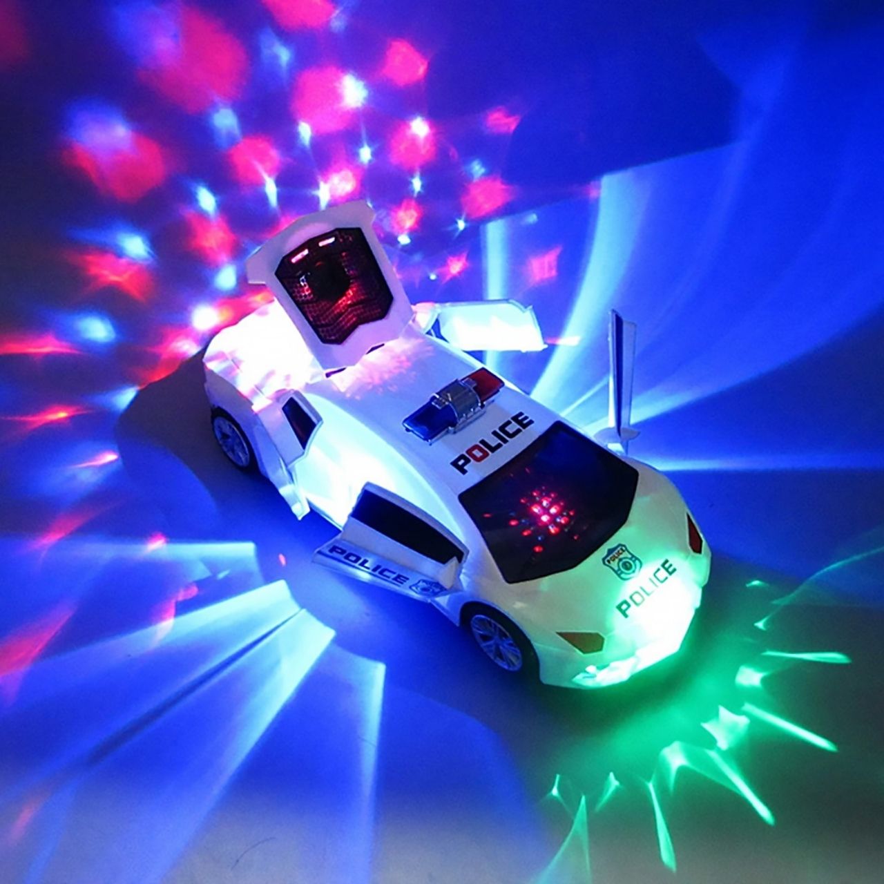 PoliceCar, policyjny samochód z lampkami LED - Image 10