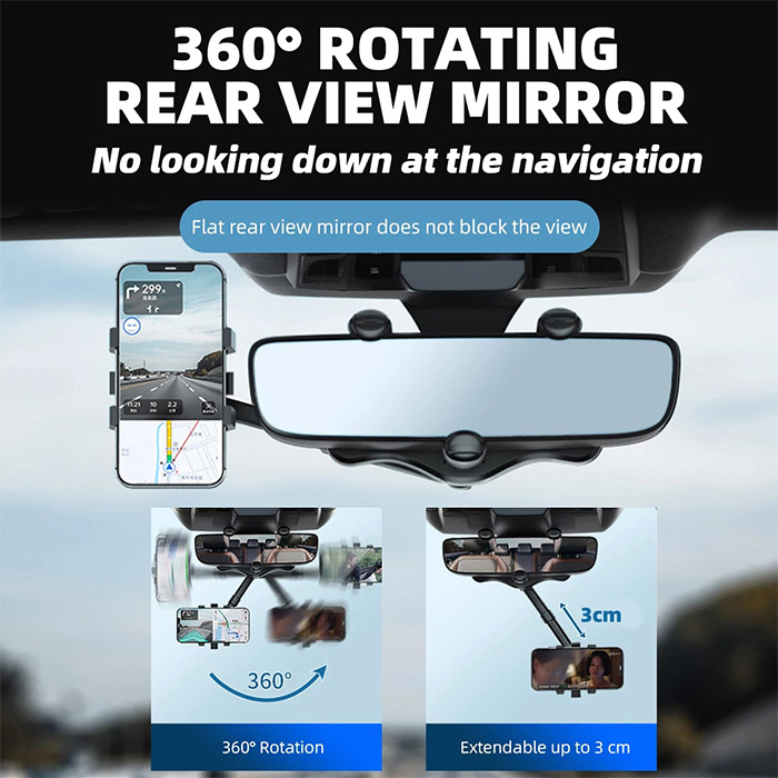 Uchwyt samochodowy można obracać o 360 stopni