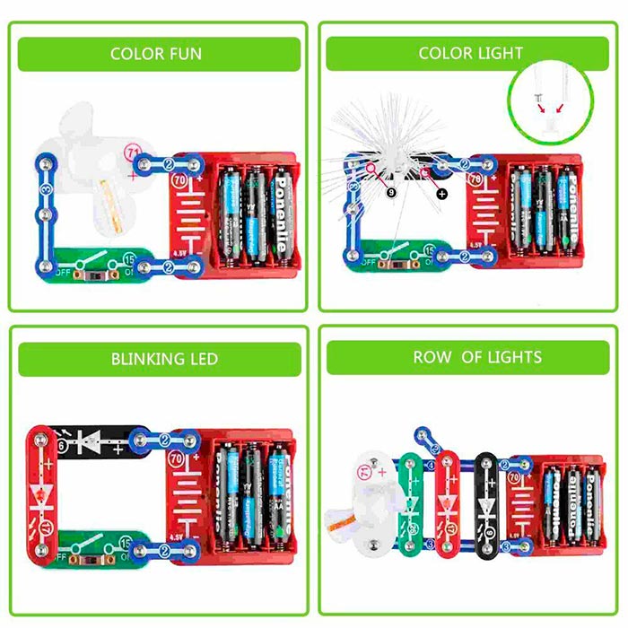 ScienceKit, edukacyjna zabawka, w której dziecko uczy się podstaw elektryczności (17-elementowy zestaw) - Image 5