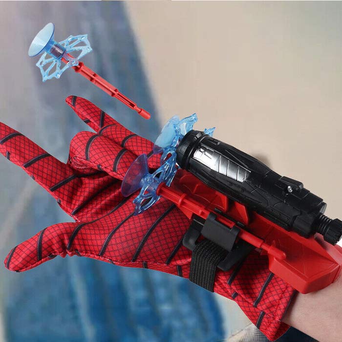 Zabawka zawiera rękawicę Spidermana, pistolet dla dzieci oraz miękkie pociski!