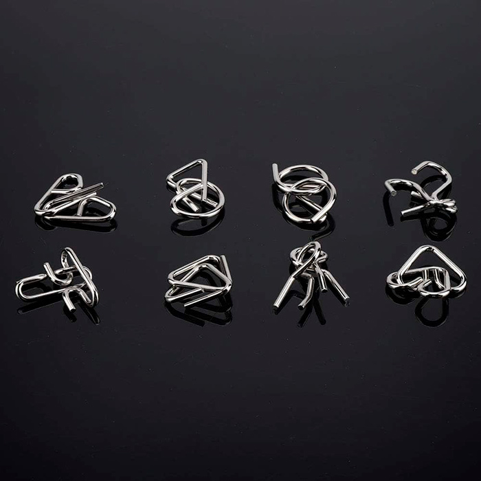 SpiralPuzzle Zestaw 8-częściowych metalowych łamigłówek - Image 6