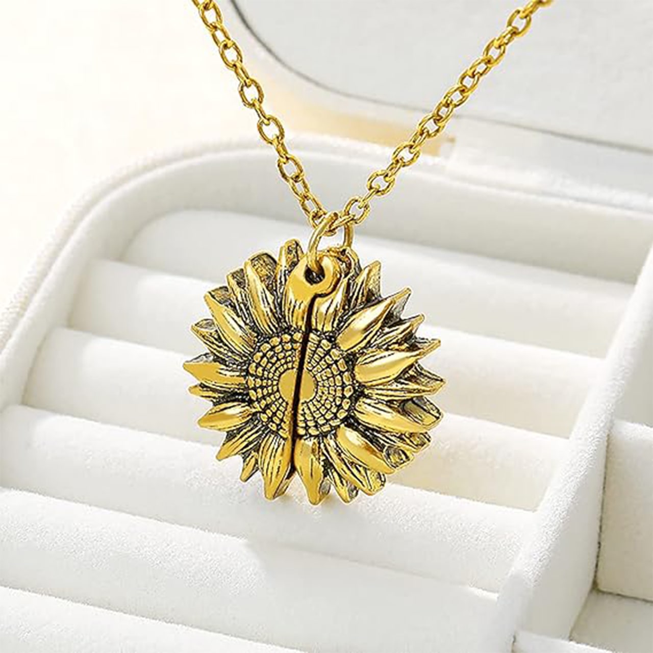 SunNecklace, naszyjnik z motywem słonecznika i uroczą inskrypcją - Image 7