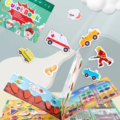 TIHKNJIGA, Interaktywna książka Montessori z naklejkami - Image 3