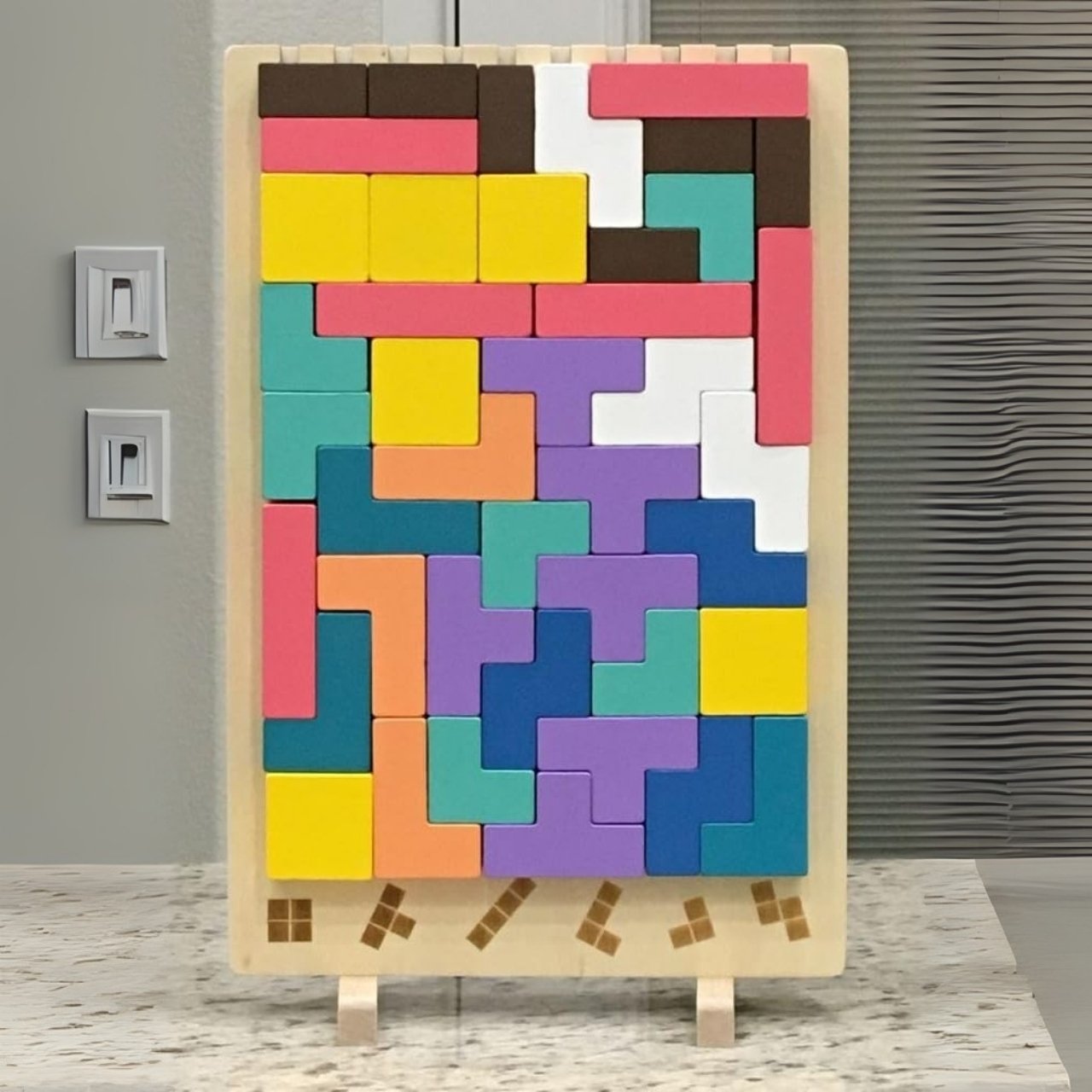 Tetris, drewniana zabawka dydaktyczna - Image 2