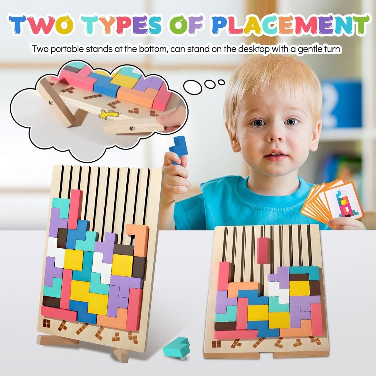 Tetris, drewniana zabawka dydaktyczna - Image 5