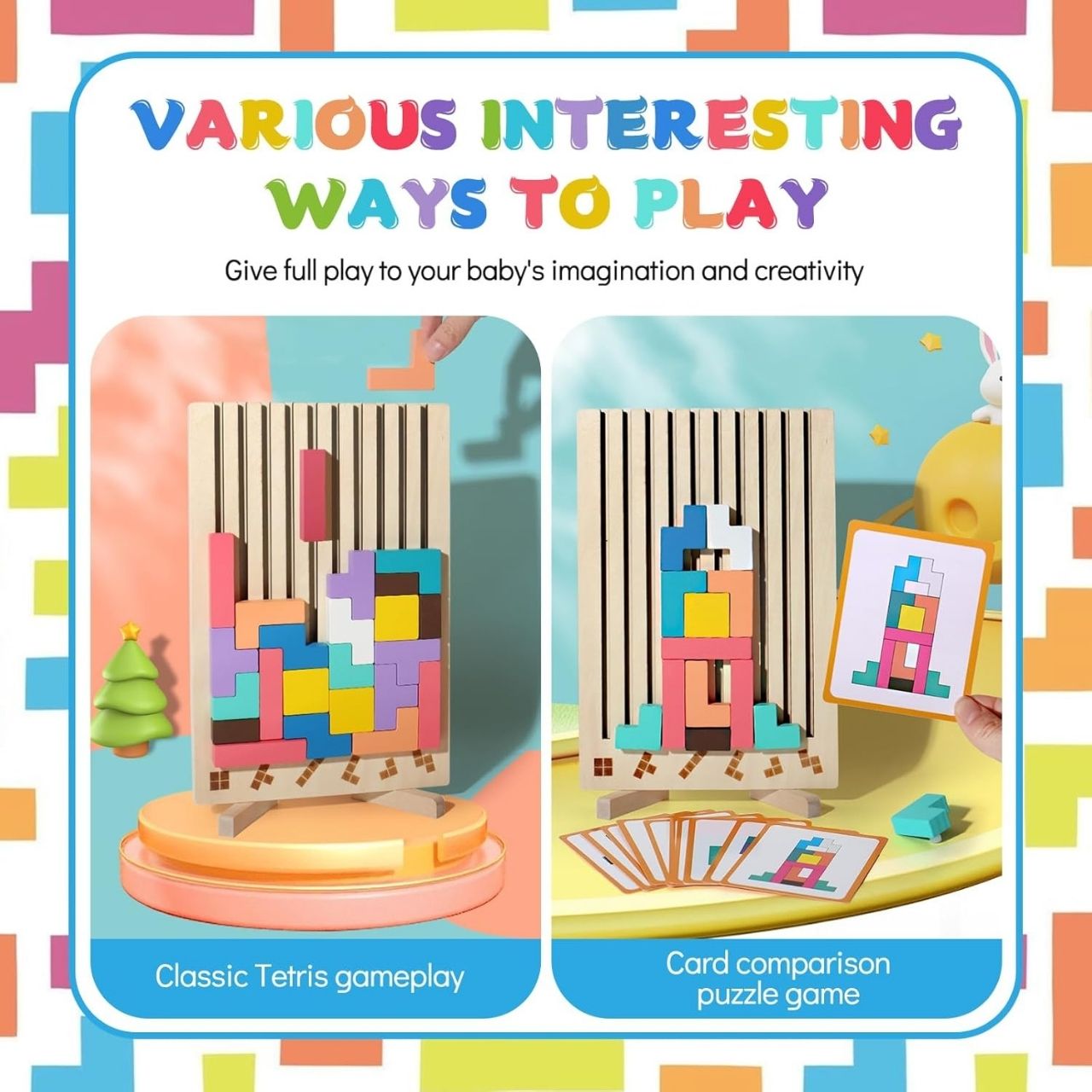 Tetris, drewniana zabawka dydaktyczna - Image 6