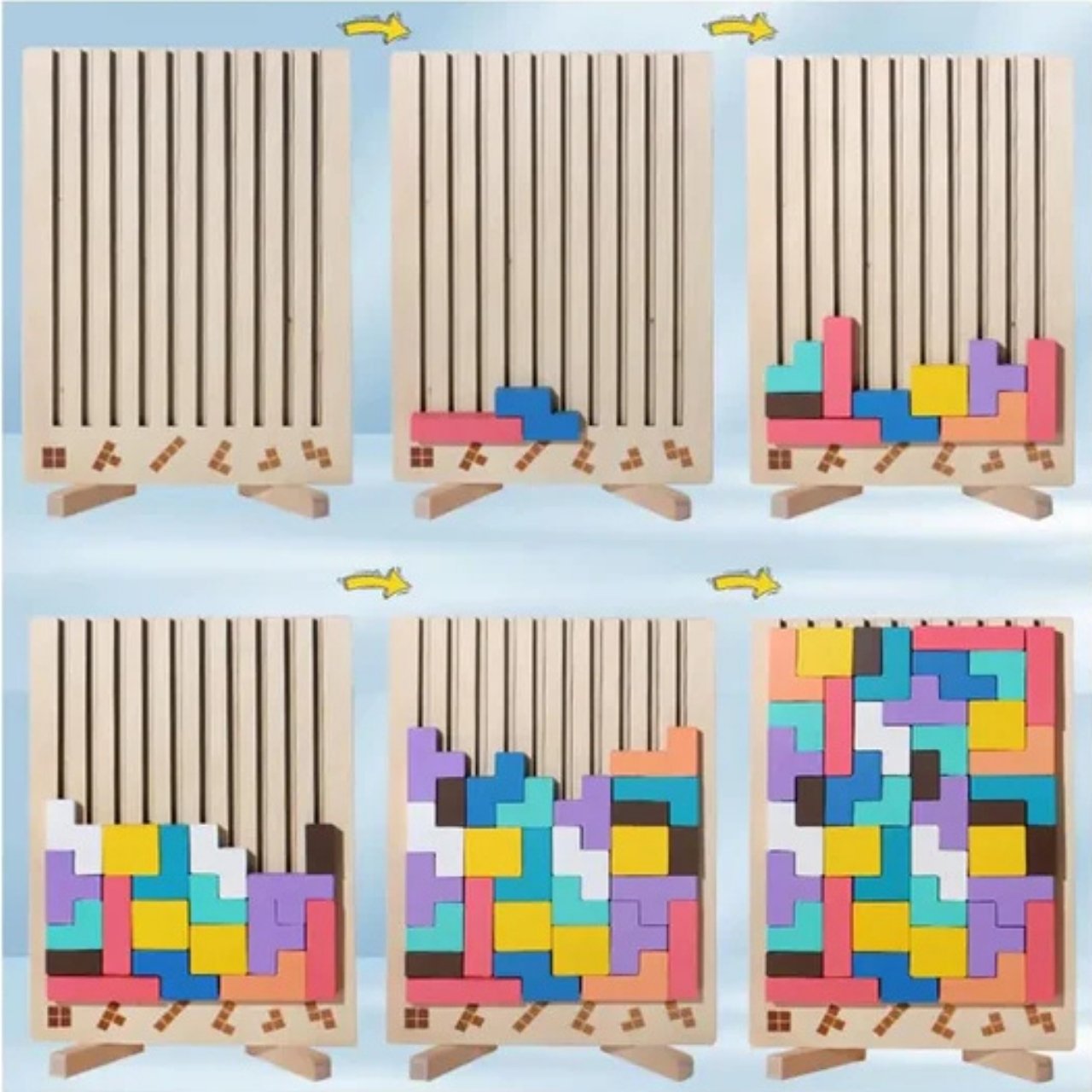 Tetris, drewniana zabawka dydaktyczna - Image 7