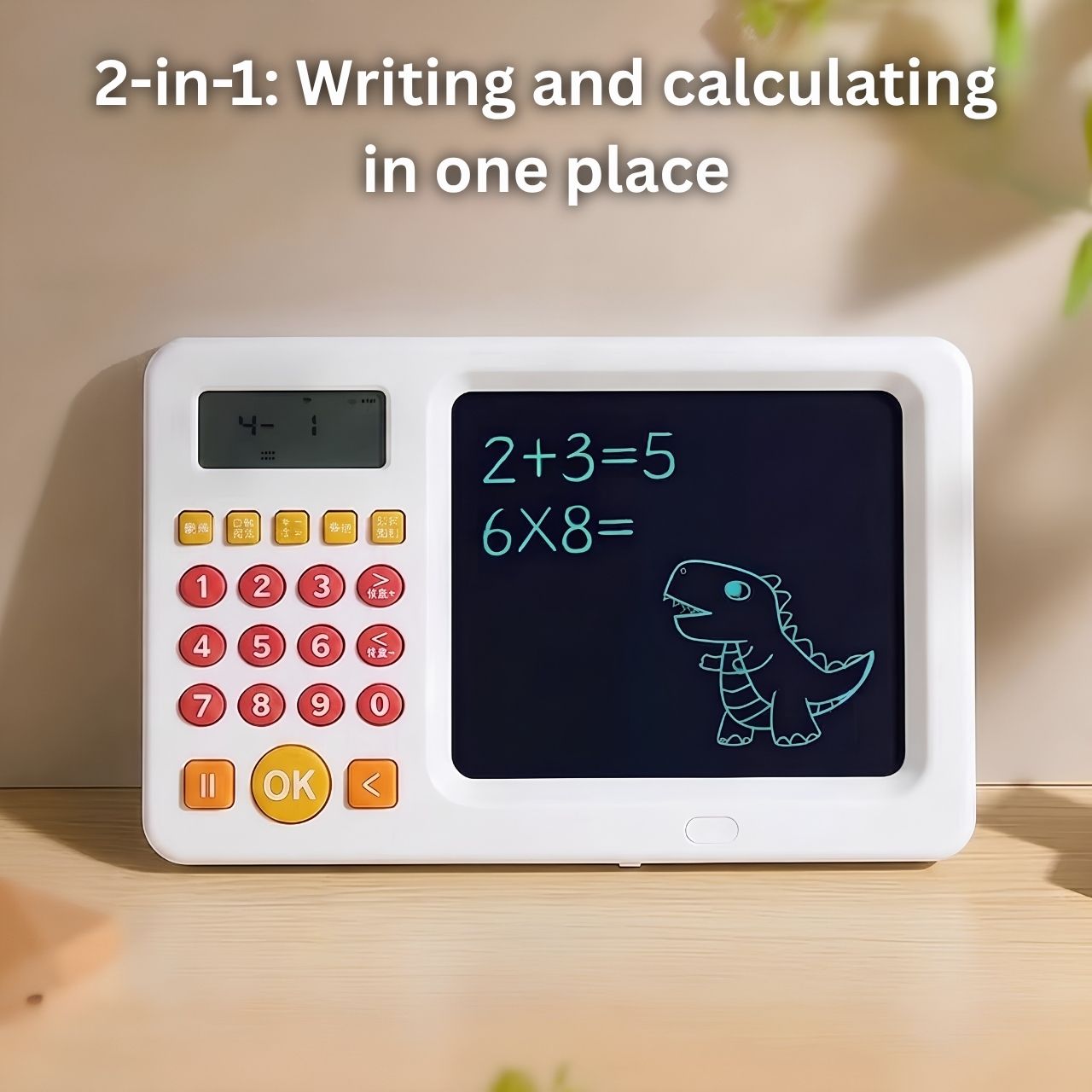 Tablet edukacyjny 2 w 1 z kalkulatorem dla dzieci, TrainMath - Image 4