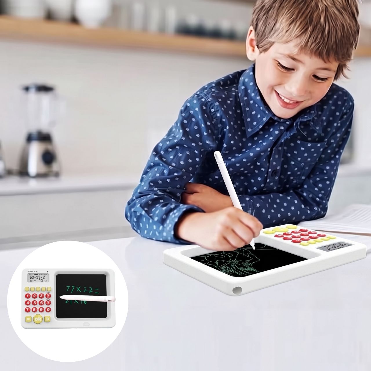 Tablet edukacyjny 2 w 1 z kalkulatorem dla dzieci, TrainMath - Image 7