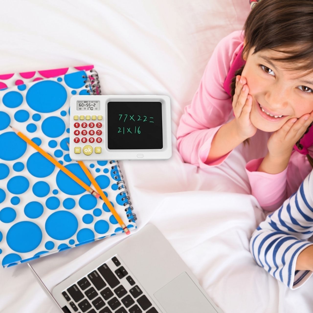 Tablet edukacyjny 2 w 1 z kalkulatorem dla dzieci, TrainMath - Image 9
