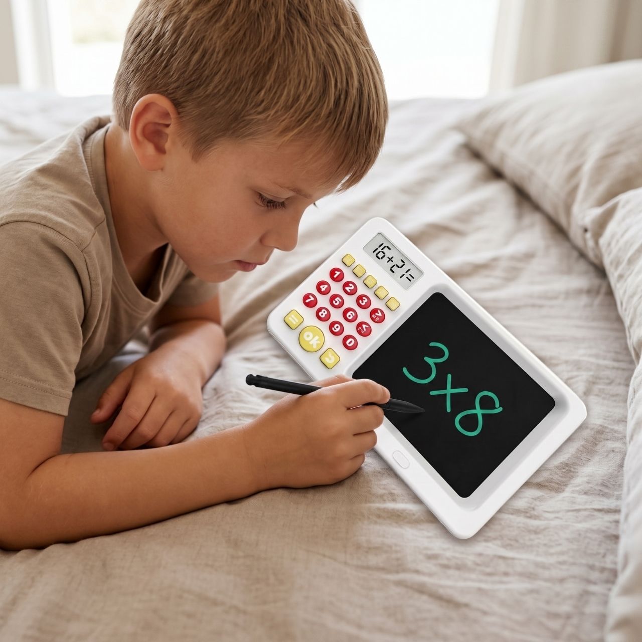 Tablet edukacyjny 2 w 1 z kalkulatorem dla dzieci, TrainMath - Image 10
