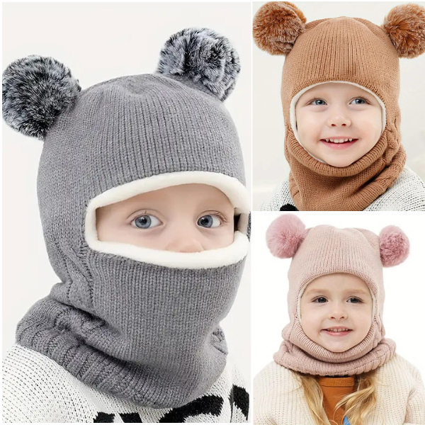 WINHAT-SIV, Miękka czapka z szalikiem dla dzieci - Image 5