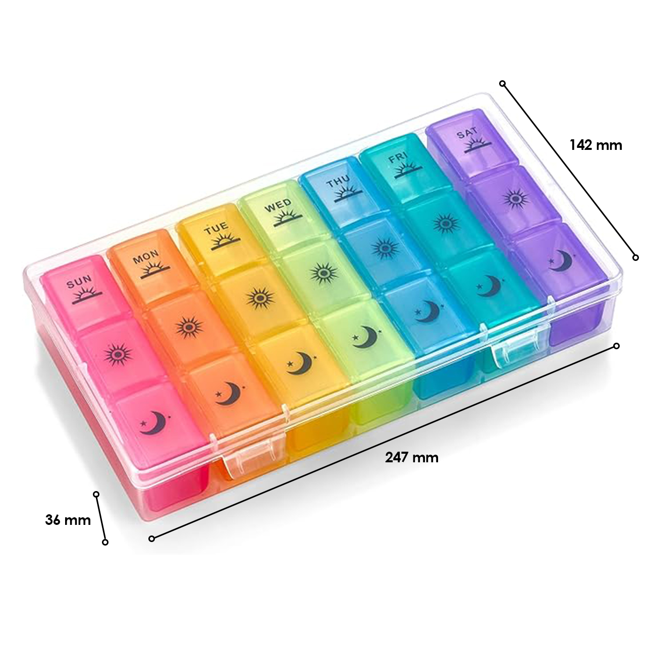 WeeklyBox, organizer na tabletki, suplementy diety lub witaminy - Image 8