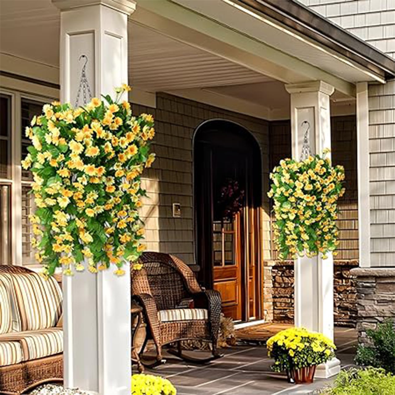 YellowFlowers, sztuczne wiszące kwiaty o naturalnym wyglądzie - Image 1